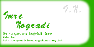 imre nogradi business card